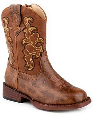 Roper Toddler Boys' Quills Western Boots - Broad Square Toe
