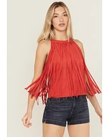 Idyllwind Women's Madie Faux Suede Fringe Tank