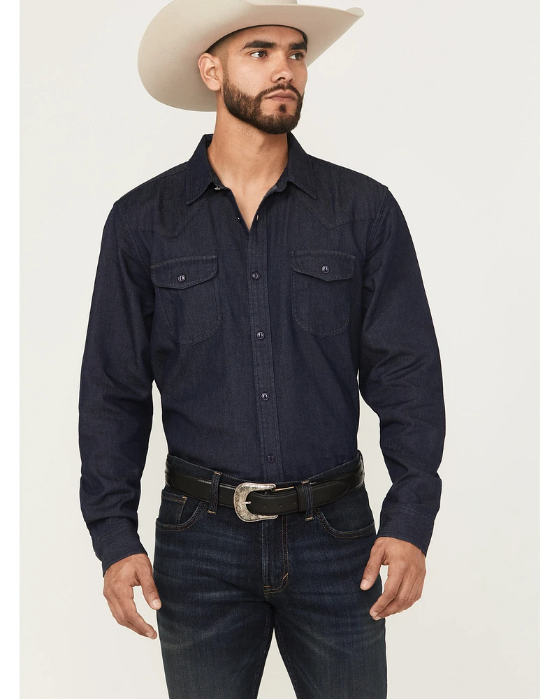 Cody James Black 1978® Men's Mamba Dark Wash Denim Long Sleeve Button-Down Western Shirt