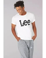 Lee Men's White Logo Short Sleeve T-Shirt