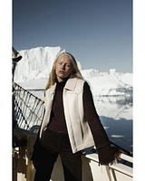 Cripple Creek Women's Shearling Faux Suede Vest