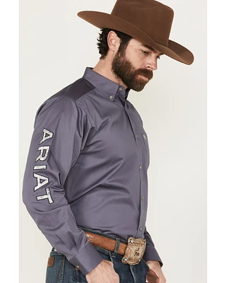 Ariat Men's Team Logo Twill Solid Long Sleeve Button-Down Western Shirt