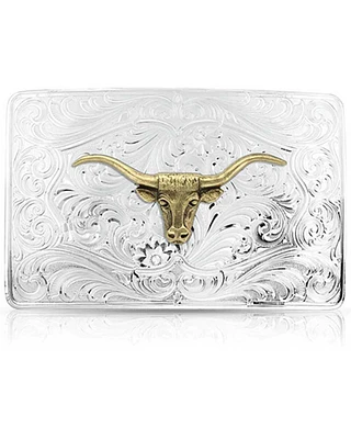 Montana Silversmiths Men's Longhorn Belt Buckle