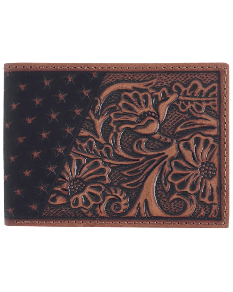 Cody James Men's Americana Tooled Leather Bifold Wallet