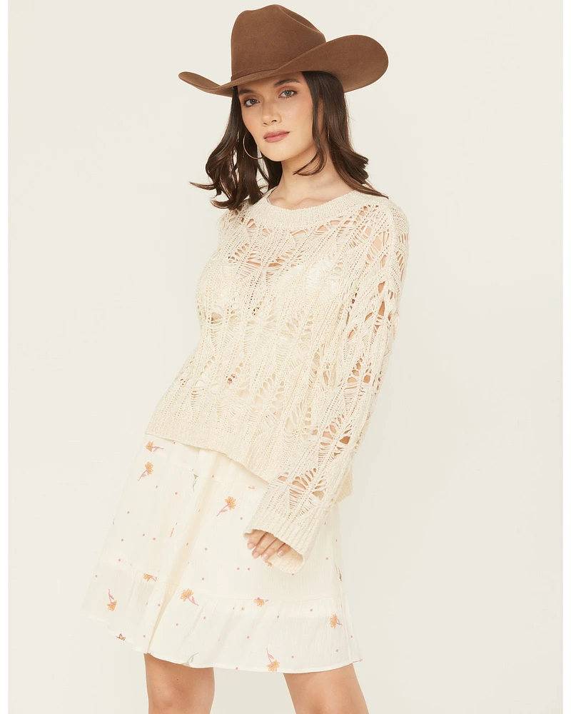 Rock & Roll Denim Women's Open Knit Sweater