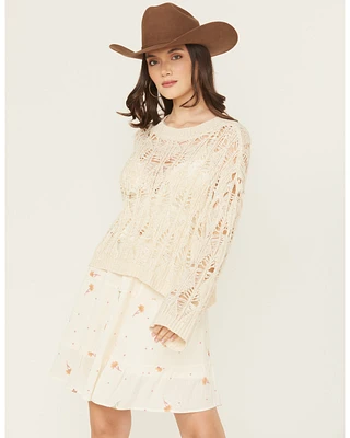 Rock & Roll Denim Women's Open Knit Sweater
