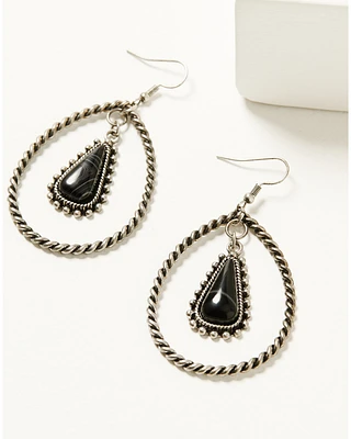 Shyanne Women's Strawberry Skies Black Onyx Teardrop Earrings