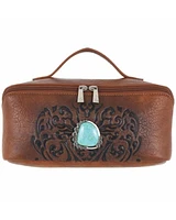 Catchfly Women's Embossed Cosmetic Case
