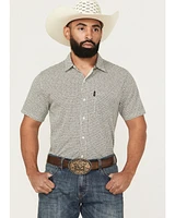Ariat Men's Fitted Retro Checkered Print Short Sleeve Button-Down Western Shirt