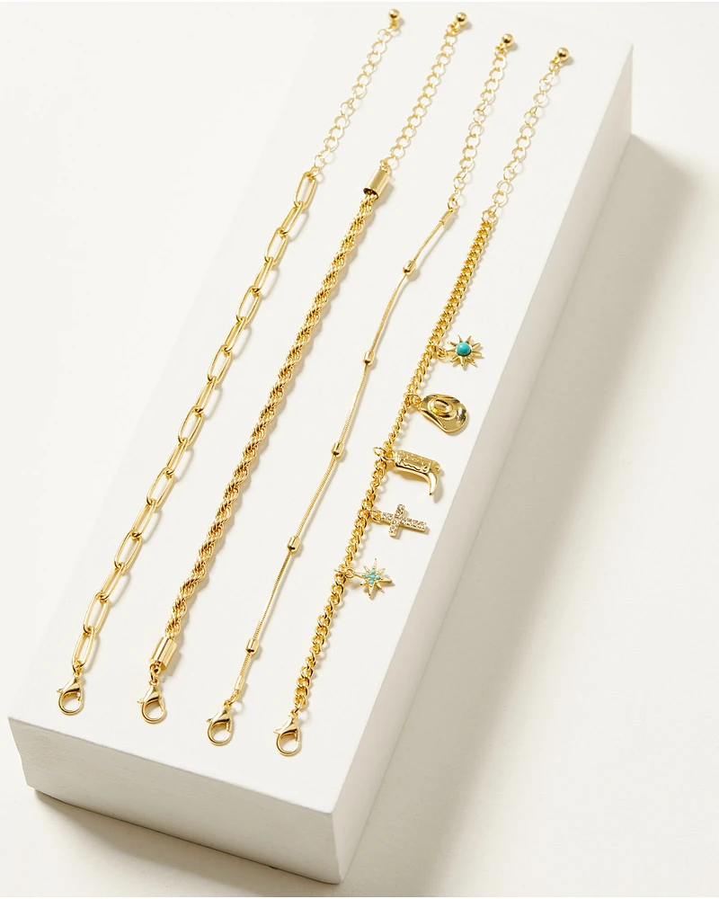 Shyanne Women's Charm Bracelet Set - 4 Piece
