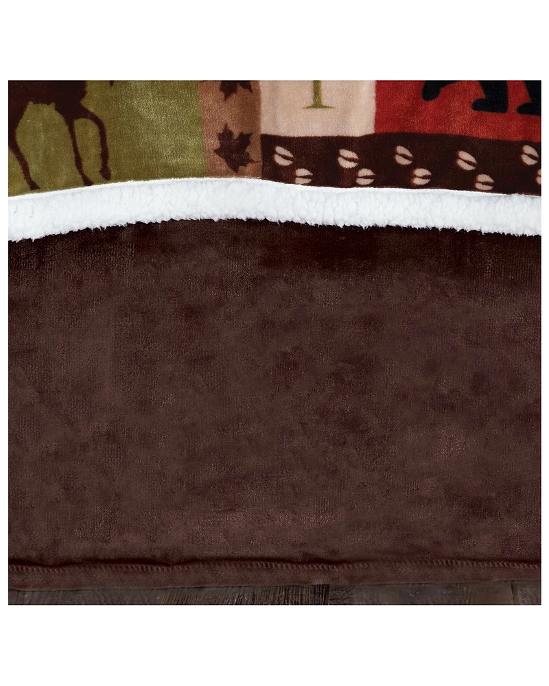 Carstens Home Solid Brown Plush Velvet Bed Skirt - Twin Size