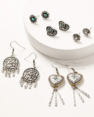 Shyanne Women's Rodeo Sunset Heart Earring Set - 5 Piece