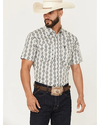 Cowboy Hardware Men's Southwestern Short Sleeve Snap Western Shirt