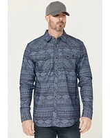 Cody James Men's FR Southwestern Print Lightweight Long Sleeve Snap Western Shirt