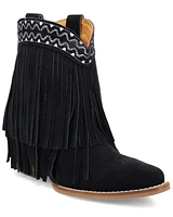 Dingo Women's Tapadero Suede Fringe Western Booties