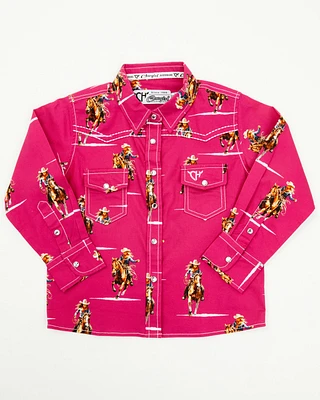Cowgirl Hardware Toddler Girls' Long Sleeve Snap Western Shirt