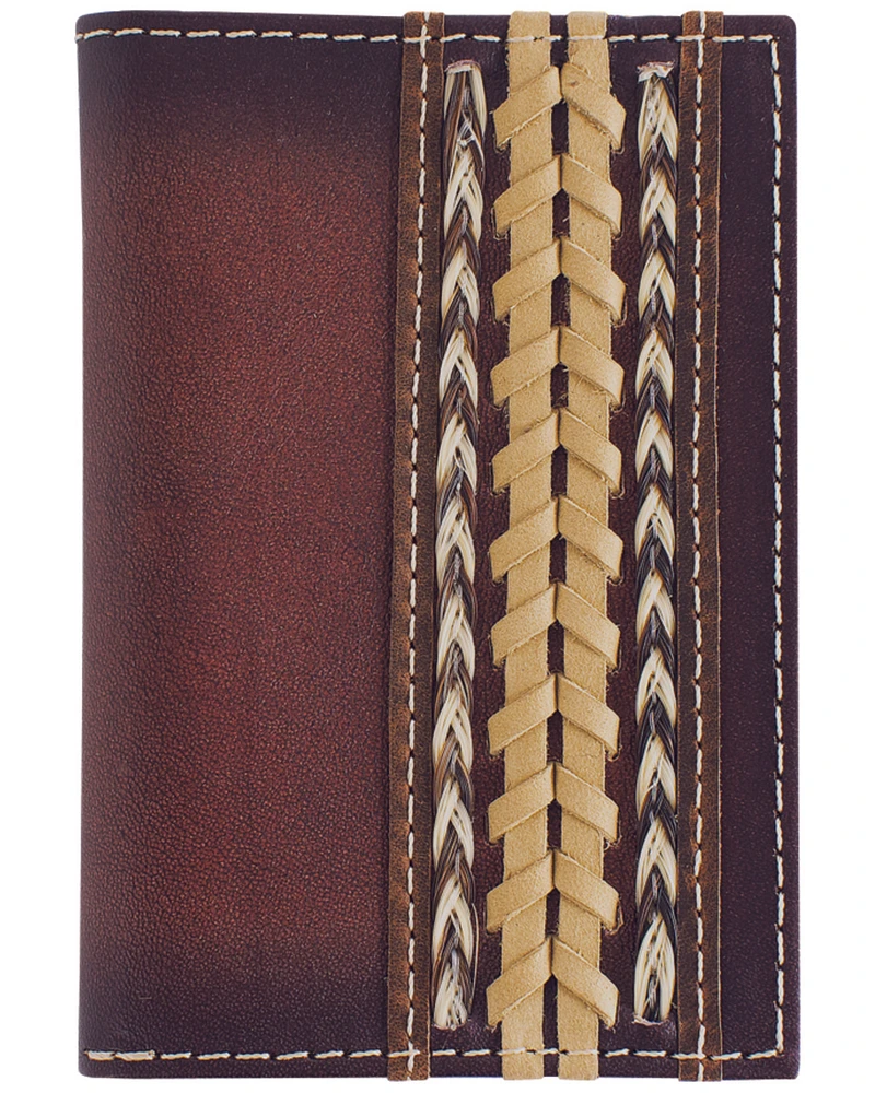 Cody James Men's Braided Horsehair Leather Bifold Wallet