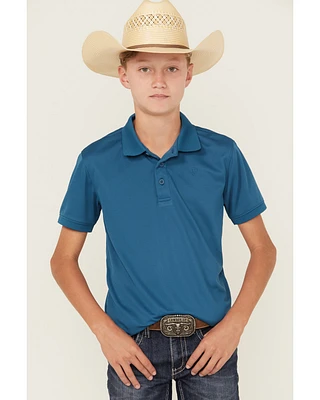 Ariat Boys' Tek Short Sleeve Button-Down Polo Shirt