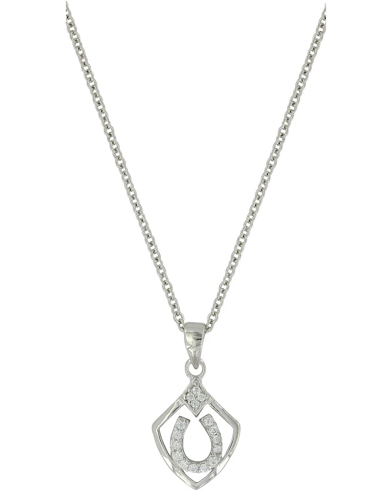 Montana Silversmiths Women's Shielded In Horseshoes Necklace
