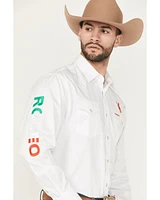Rodeo Clothing Men's Boot Barn Exclusive Mexico Solid Long Sleeve Pearl Snap Western Shirt