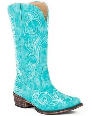 Roper Women's All Over Embroidery Western Boots - Snip Toe