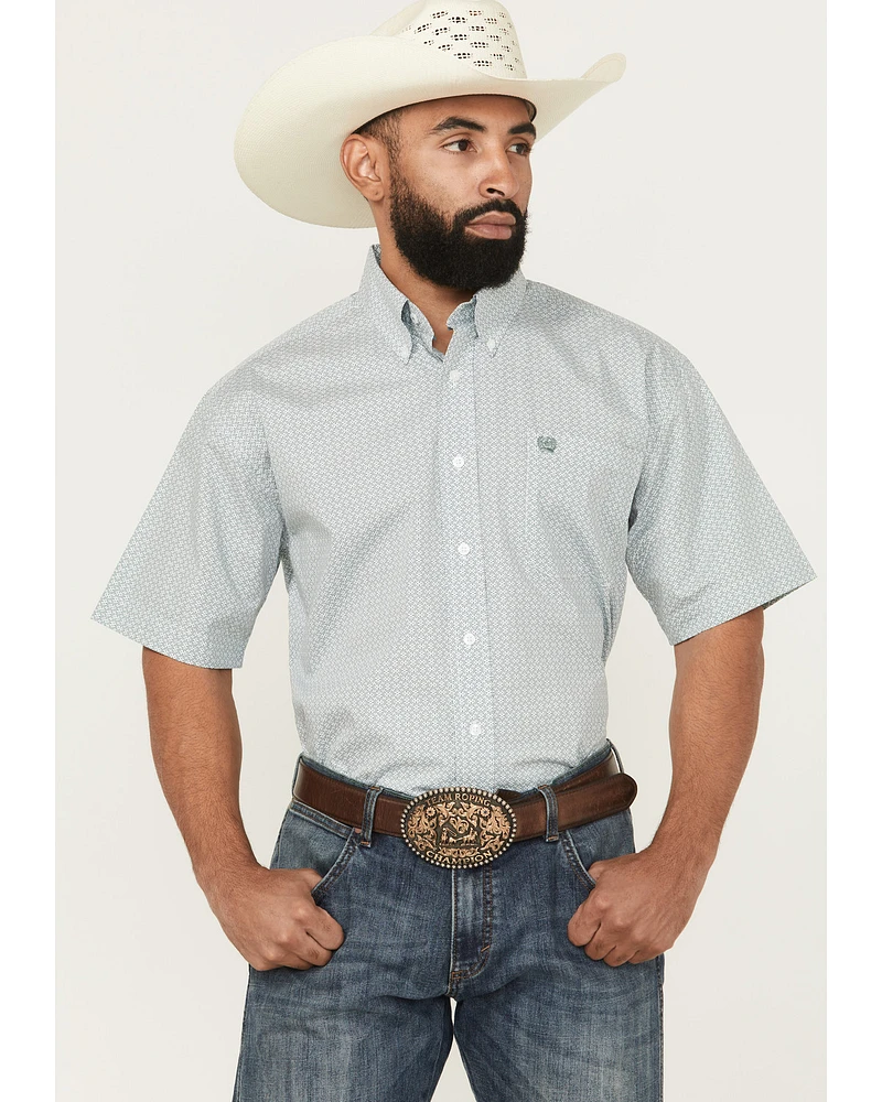 Cinch Men's Printed Short Sleeve Button-Down Western Shirt