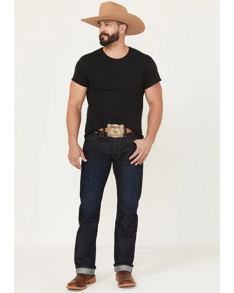Cody James Men's Tucson Wash Jackson Slim Straight Selvedge Rigid Denim Jeans