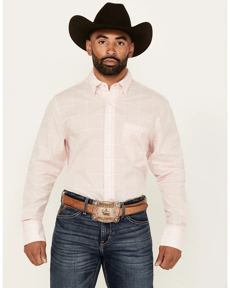 Wrangler X Cody Johnson Men's Checkered Print Long Sleeve Button-Down Western Shirt