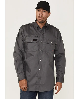 Forge Workwear Men's FR Lightweight Ripstop Vent Long Sleeve Snap Work Shirt