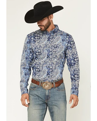 Cody James Men's Ride 'Em Cowboy Paisley Print Long Sleeve Button-Down Stretch Western Shirt