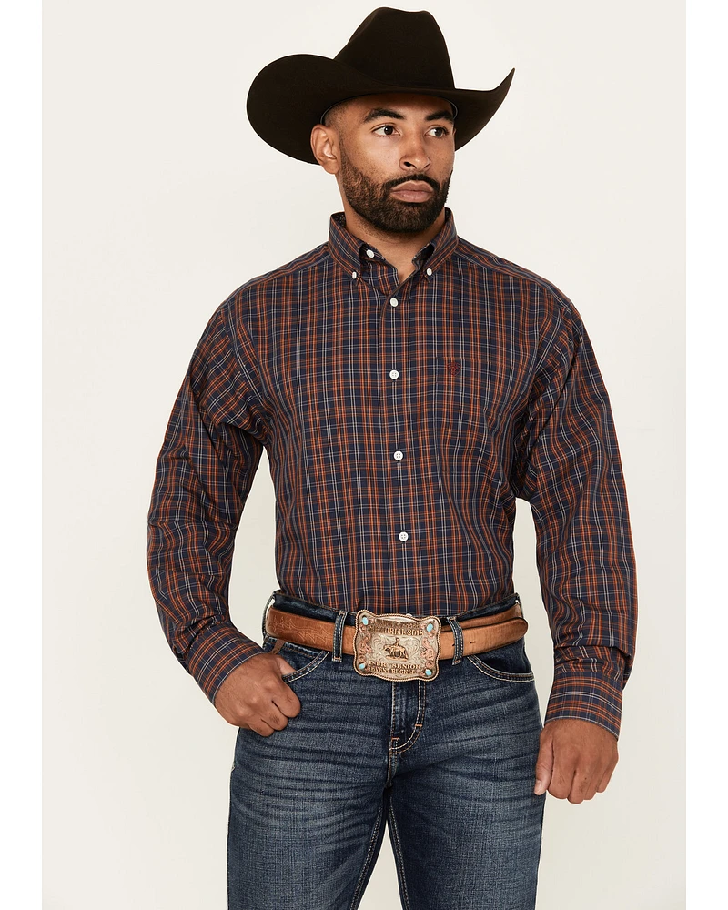 Ariat Men's Iker Plaid Print Long Sleeve Button-Down Western Shirt