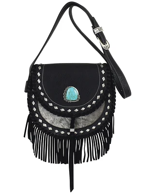 Trenditions Women's Catchfly Hairon Fringe Crossbody Bag
