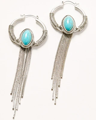Shyanne Women's Fringe Hoop Earrings