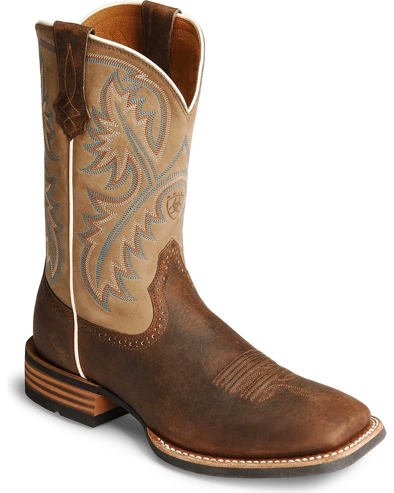 Ariat Men's Quickdraw 11" Western Performance Boots - Broad Square Toe