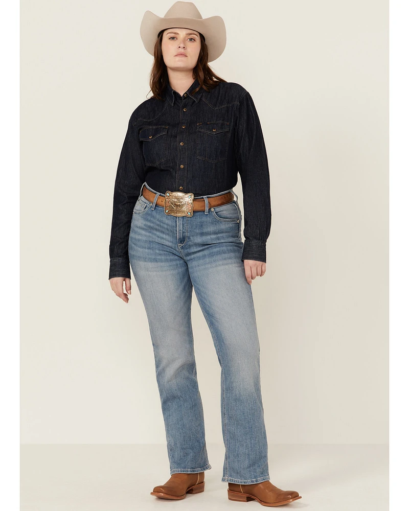 Ariat Women's Brianna Light Wash High Rise Bootcut Oklahoma Jeans - Plus