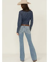 Ariat Women's Zoe Medium Wash Mid Rise Trouser Stretch Denim Jeans