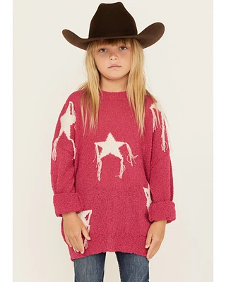 Rock & Roll Denim Girls' Star Print Sweater