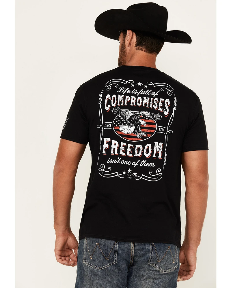 Buckwear Men's Freedom Label Short Sleeve Graphic T-Shirt