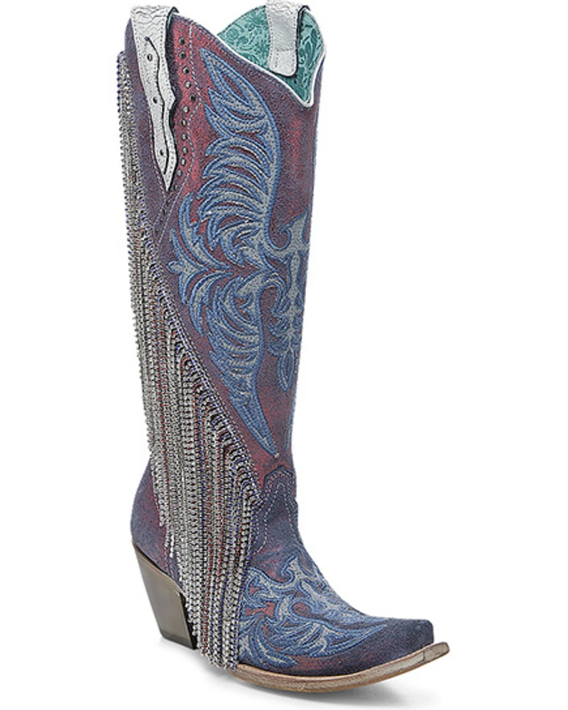 Corral Women's Chameleon Effect Tall Western Boots - Snip Toe