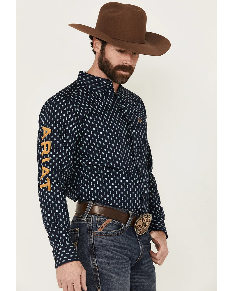 Ariat Men's Team Powell Printed Long Sleeve Button-Down Western Shirt