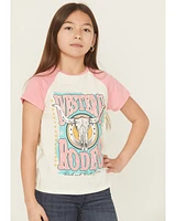 Rock & Roll Denim Girls' Western Rodeo Short Sleeve Graphic Tee