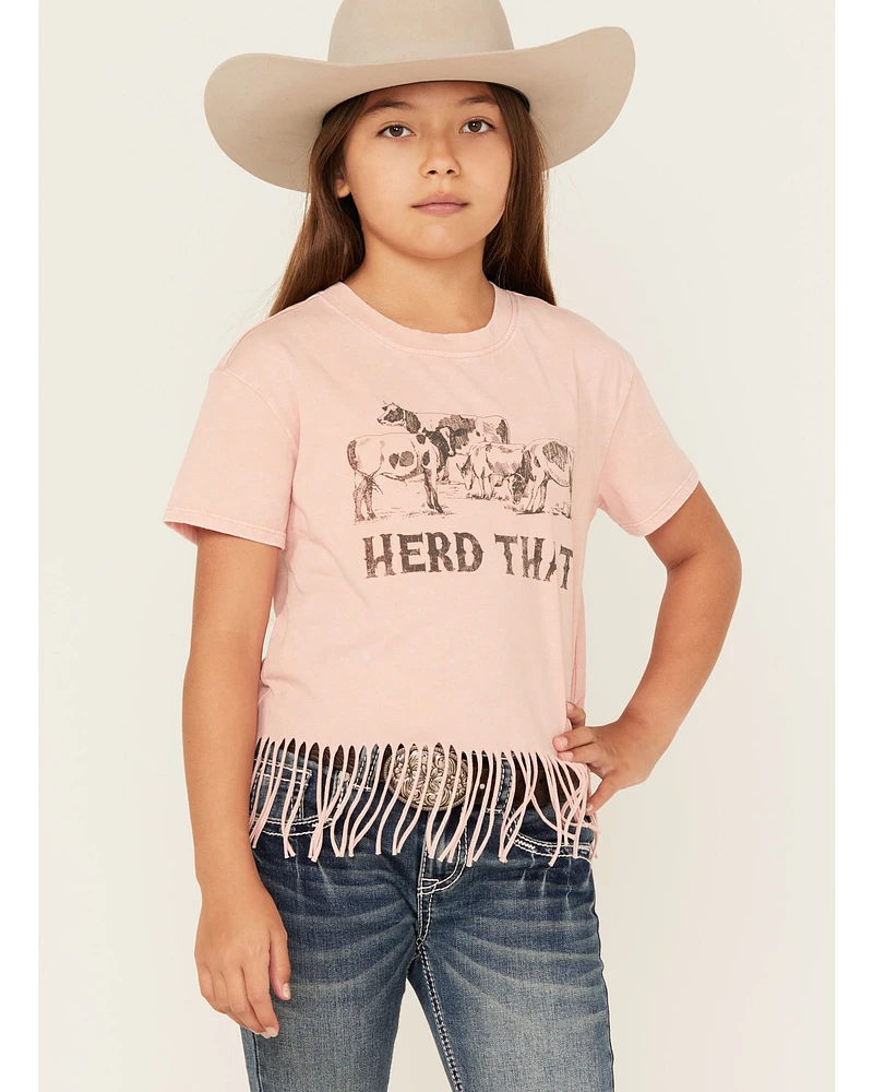 Buttercup Girls' Herd That Fringe Short Sleeve Graphic Tee