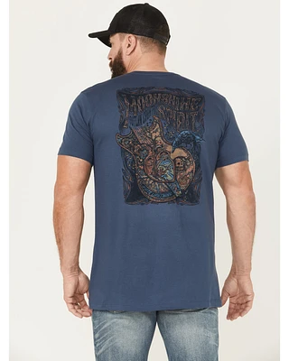 Moonshine Spirit Men's Heart Guitar Short Sleeve Graphic T-Shirt