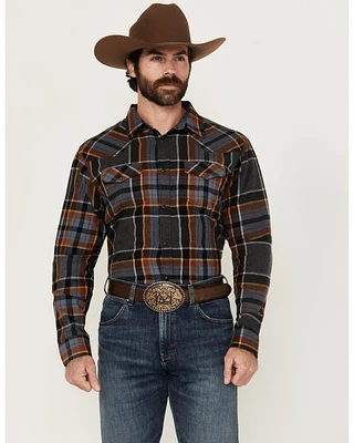 Cody James Men's Lawton Plaid Print Long Sleeve Snap Western Shirt