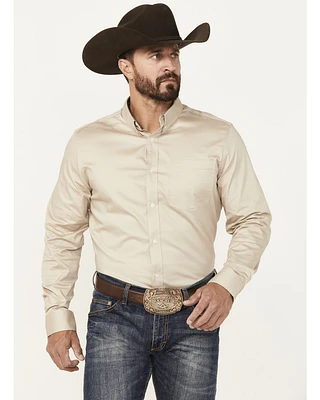 Cody James Men's Basic Twill Long Sleeve Button-Down Performance Western Shirt - Big