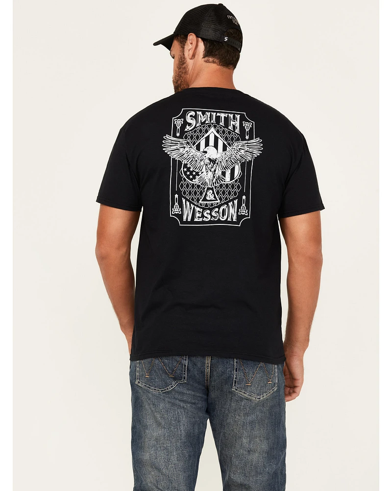 Smith & Wesson Men's Eagle Spade Playing Card Short Sleeve Graphic T-Shirt