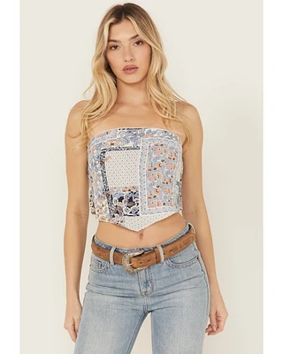 Originality Women's Patchwork Bandana Print Tube Top