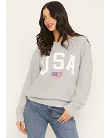 Blended Women's USA Flag Crewneck Sweater