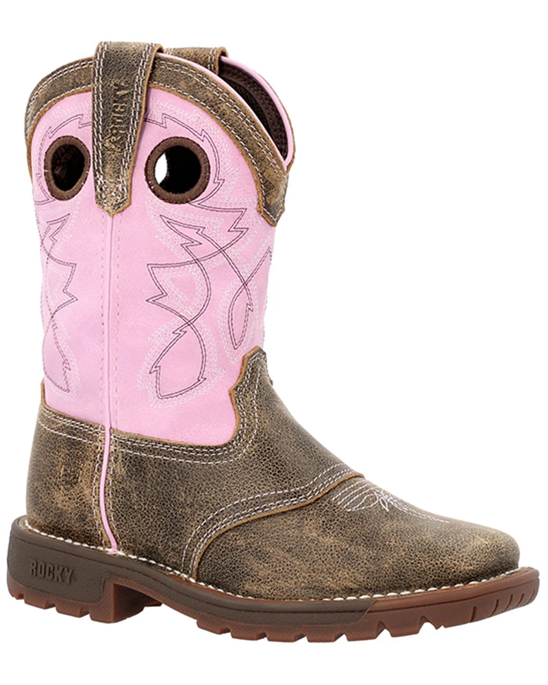 Rocky Little Girls' Legacy Waterproof Western Boots - Broad Square Toe