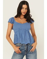 Cleo + Wolf Women's Elizabeth Peplum Top